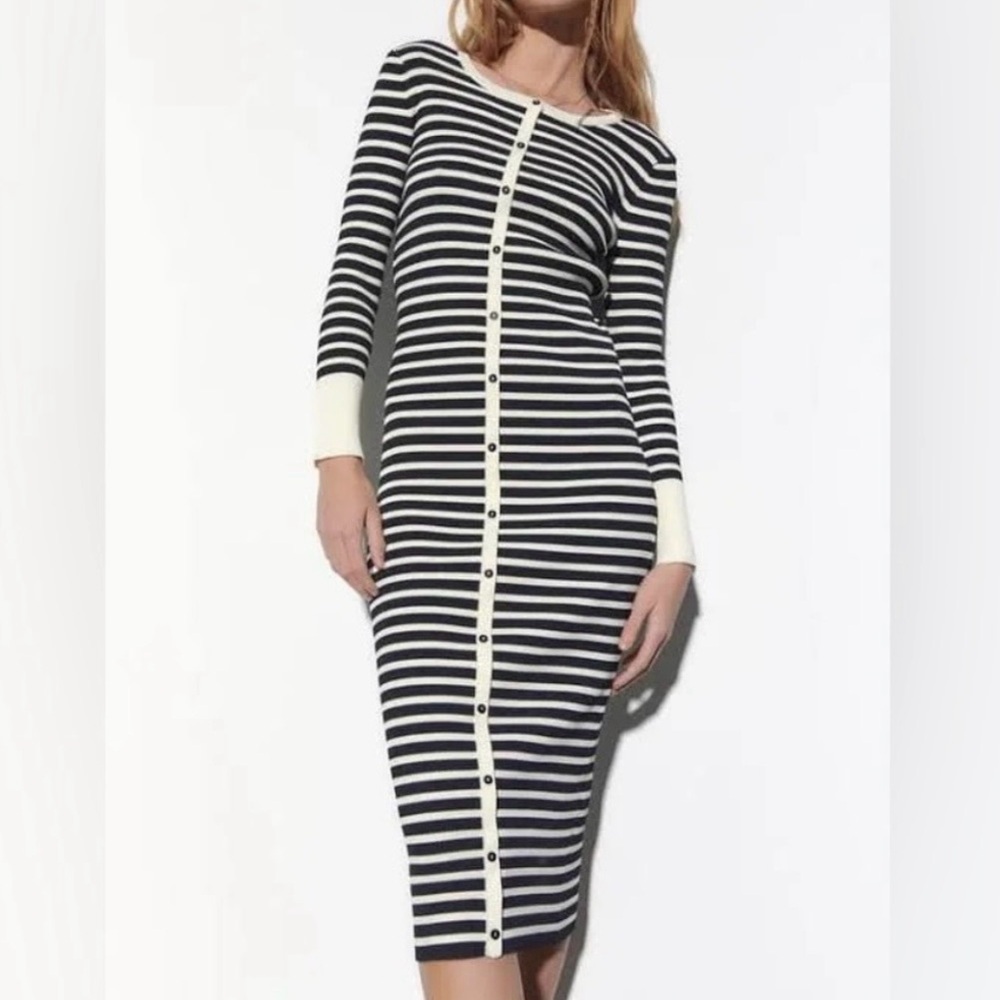 Zara Striped Knit Dress